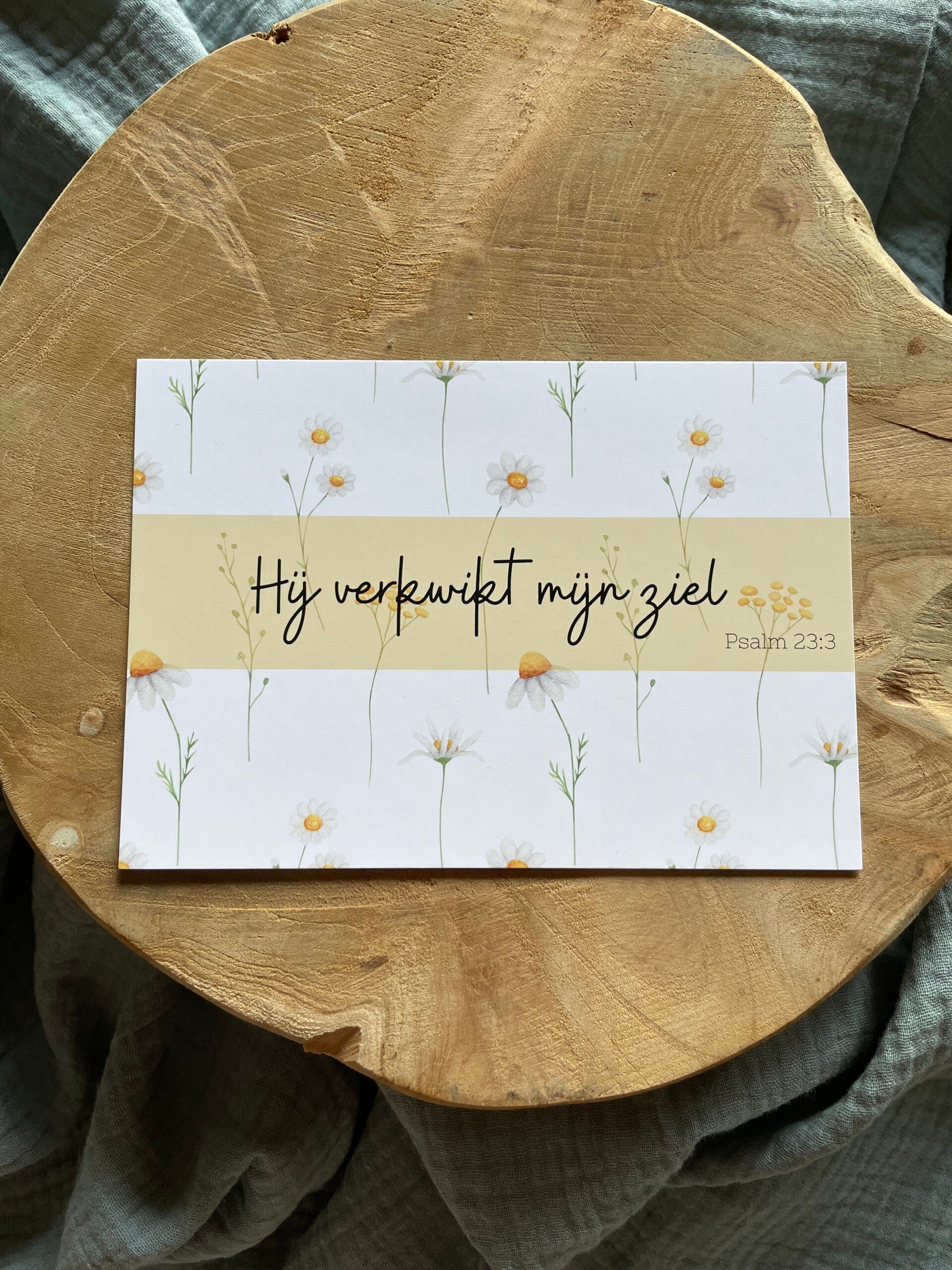 Kaart - Hij verkwikt mijn ziel