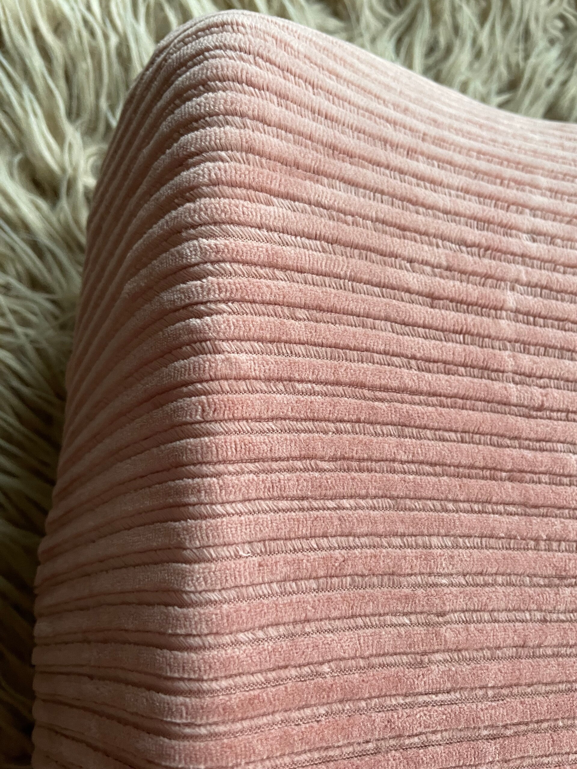 Aankleedkussenhoes - rib klei roze