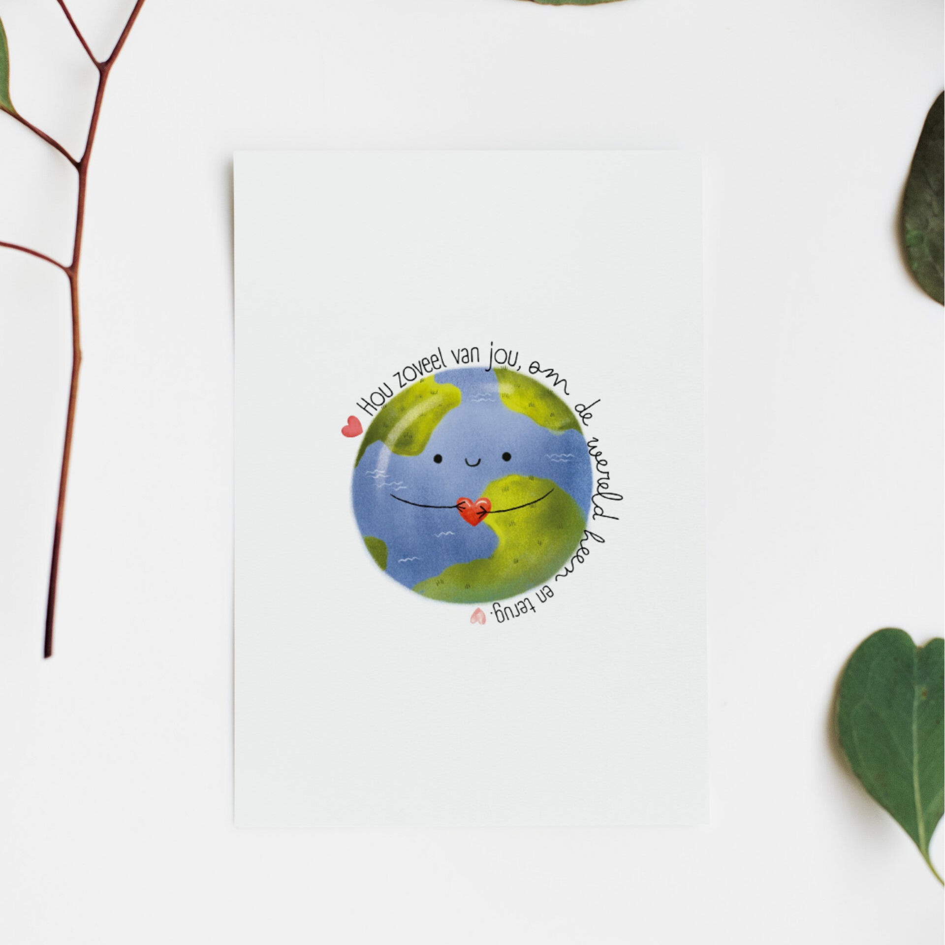 Kaart wereld hou van jou