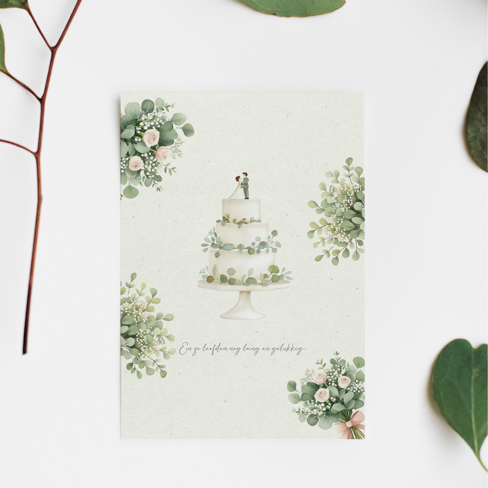 Kaart bruidstaart