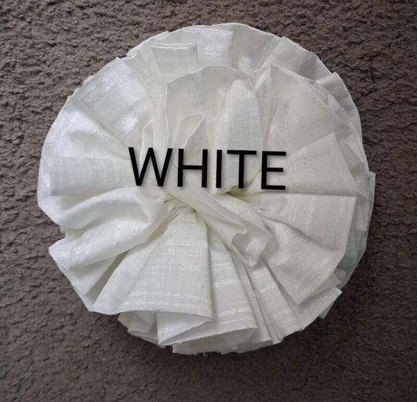 White Chiffon Flower Pin