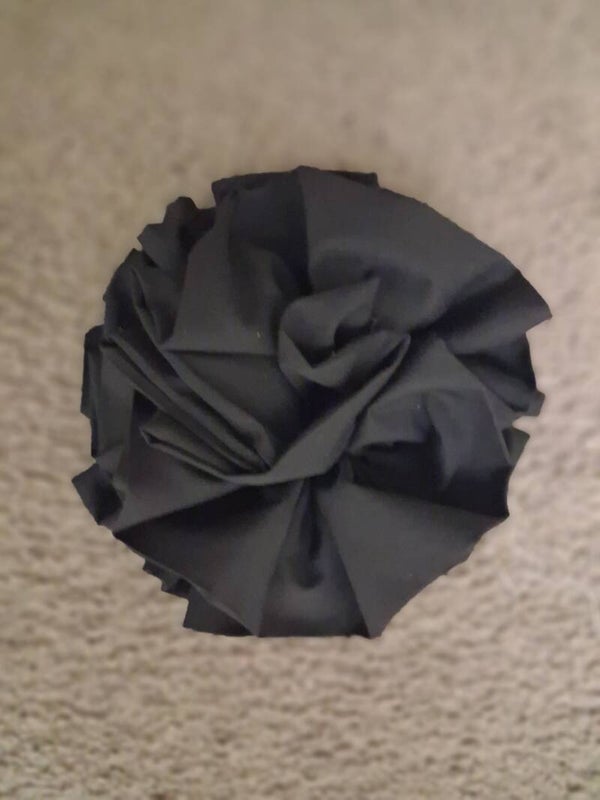 Black Cotton Flower Pins