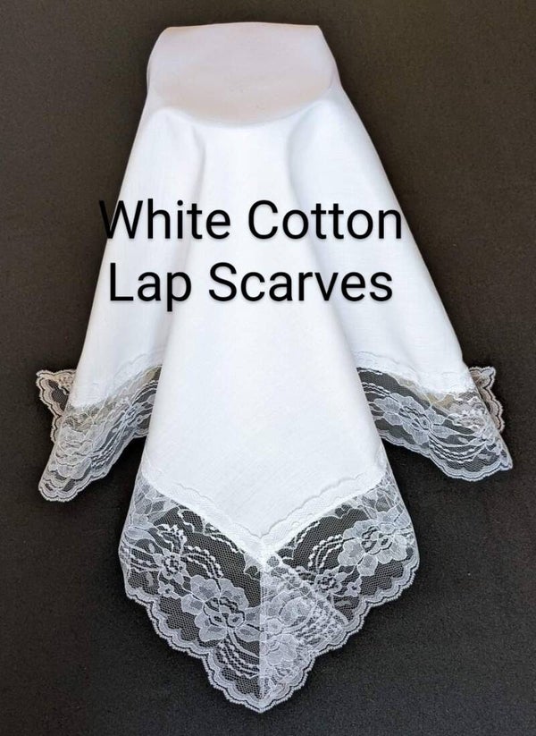 White Cotton Lap Scarves