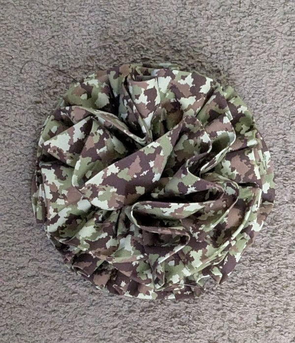 Camouflage Cotton Flower Pins