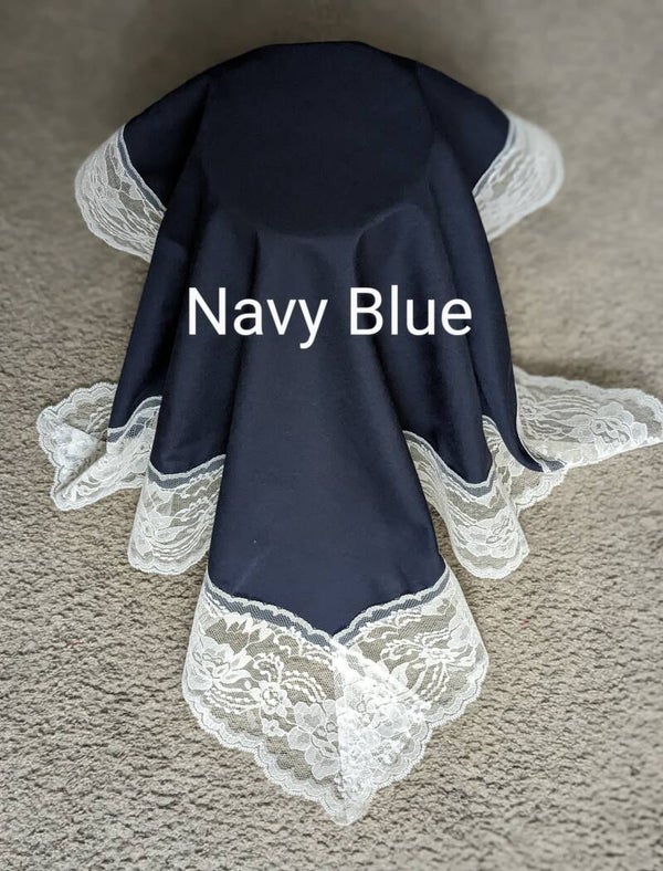 Navy Cotton Lap Scarves