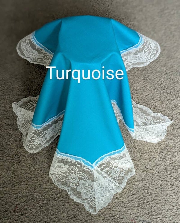 Turquoise Cotton Lap Scarves