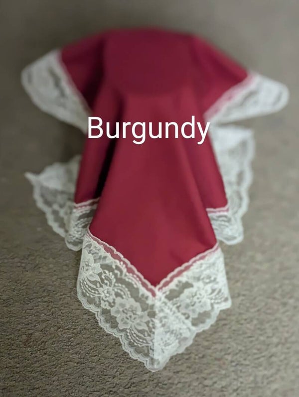 Burgundy Cotton Lap Scarves