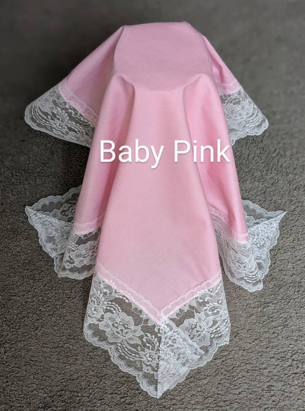 Baby Pink Cotton Lap Scarves