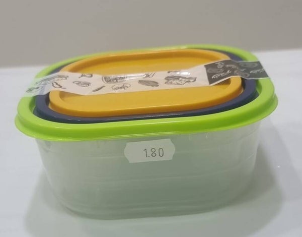 Set di 3 contenitori in plastica