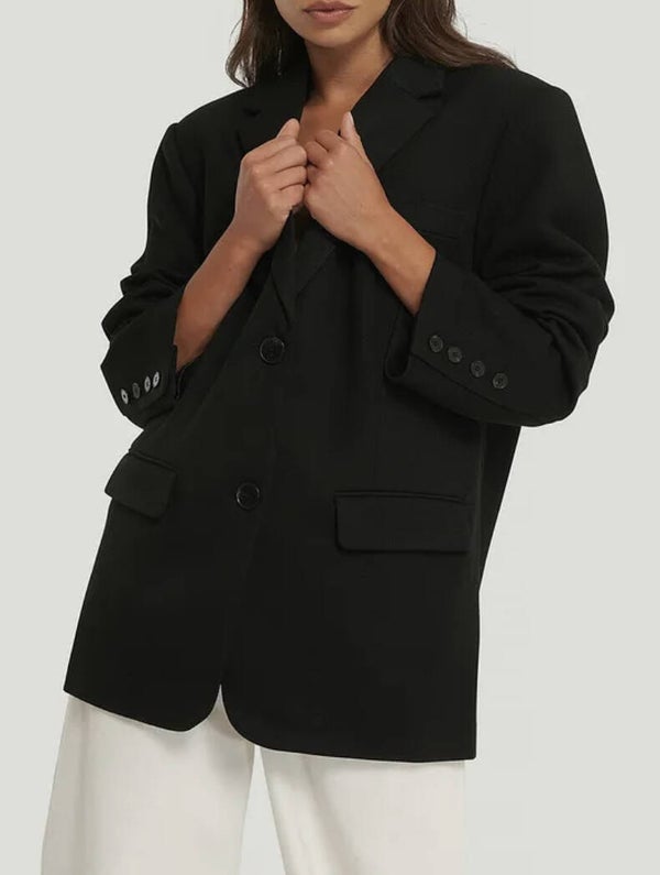 Oversized Twill Blazer