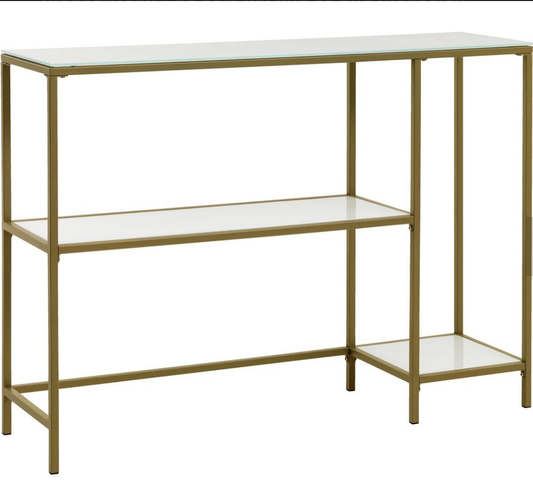 Haltafel PANDRUP 30x110 wit/goud