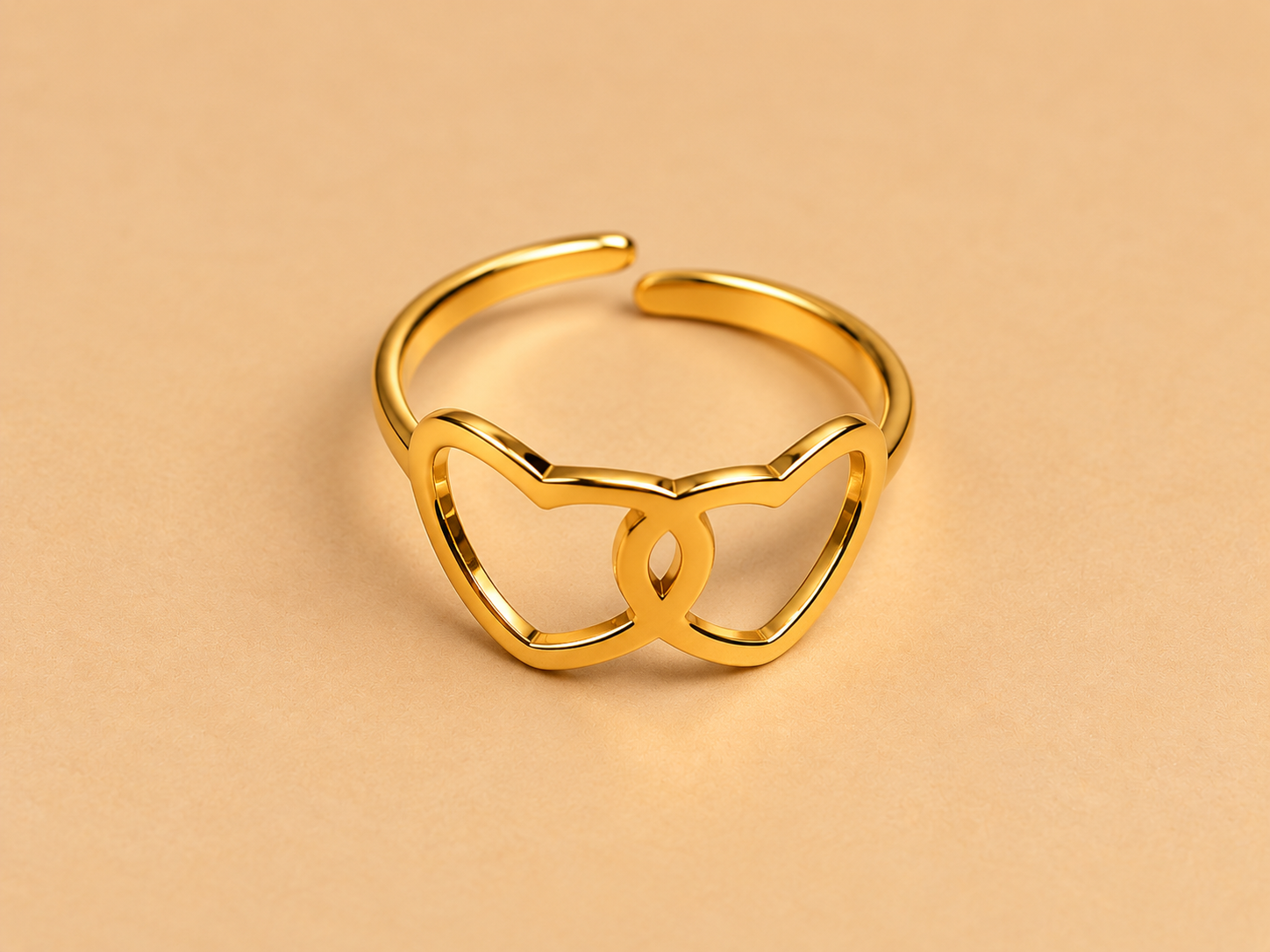 Minimalistische Ring Hart goud