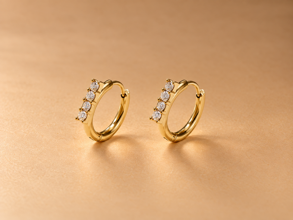 Celeste gouden hoops
