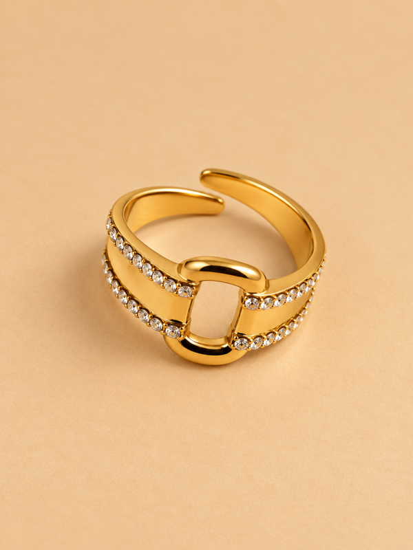 Gouden statement ring