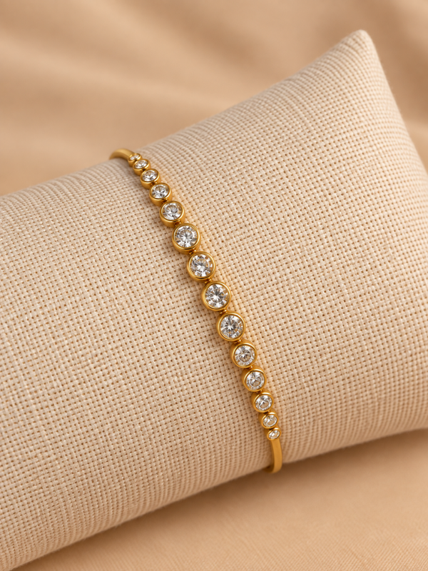 Gouden steentjes armband
