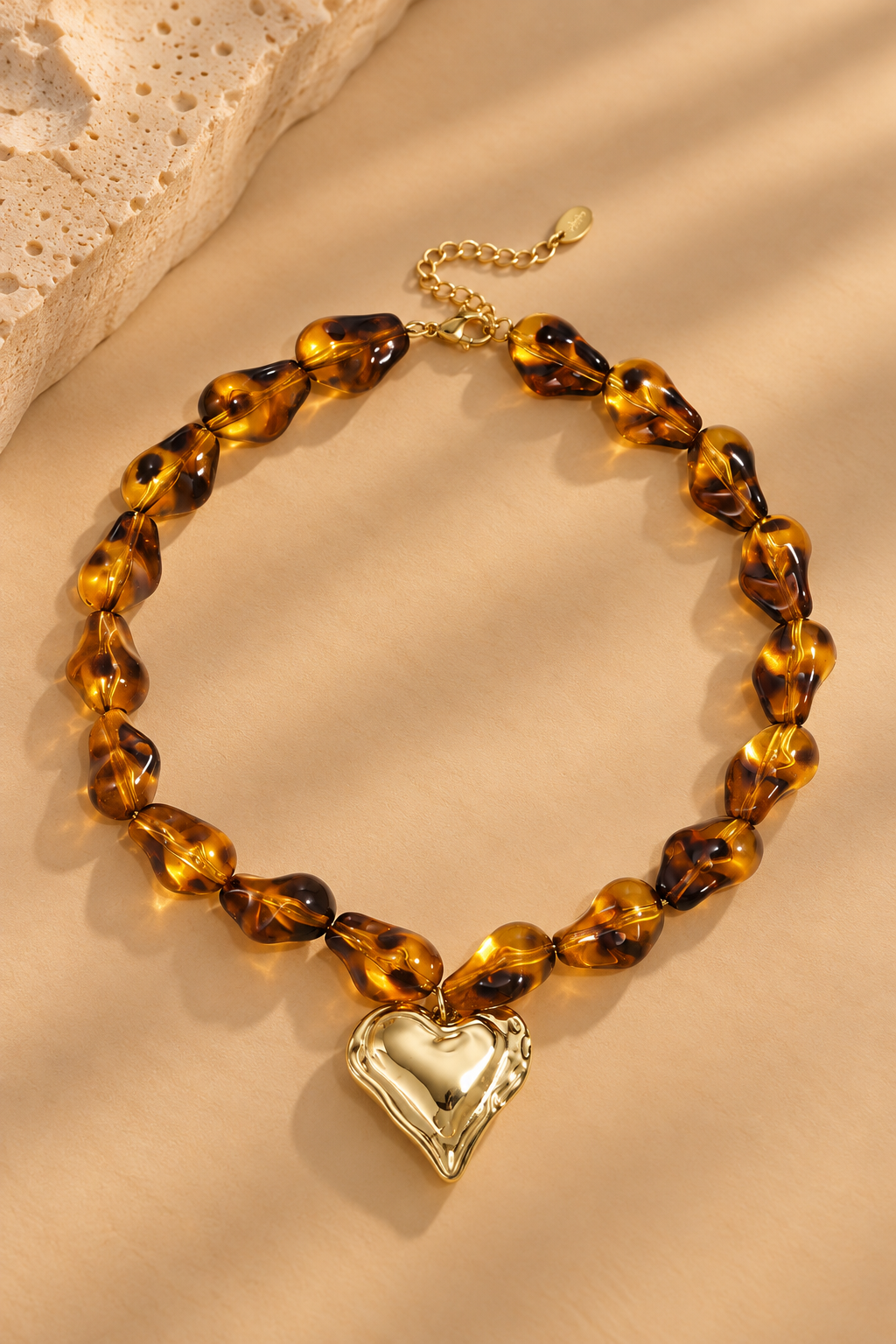 Amber Heart Ketting