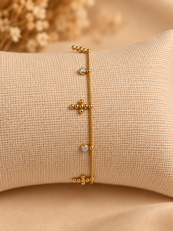 Golden Beat & Sparkle armband