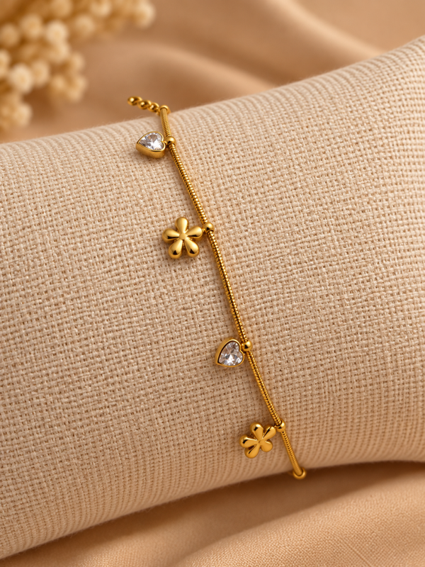 Sweet Heart & Flower armband