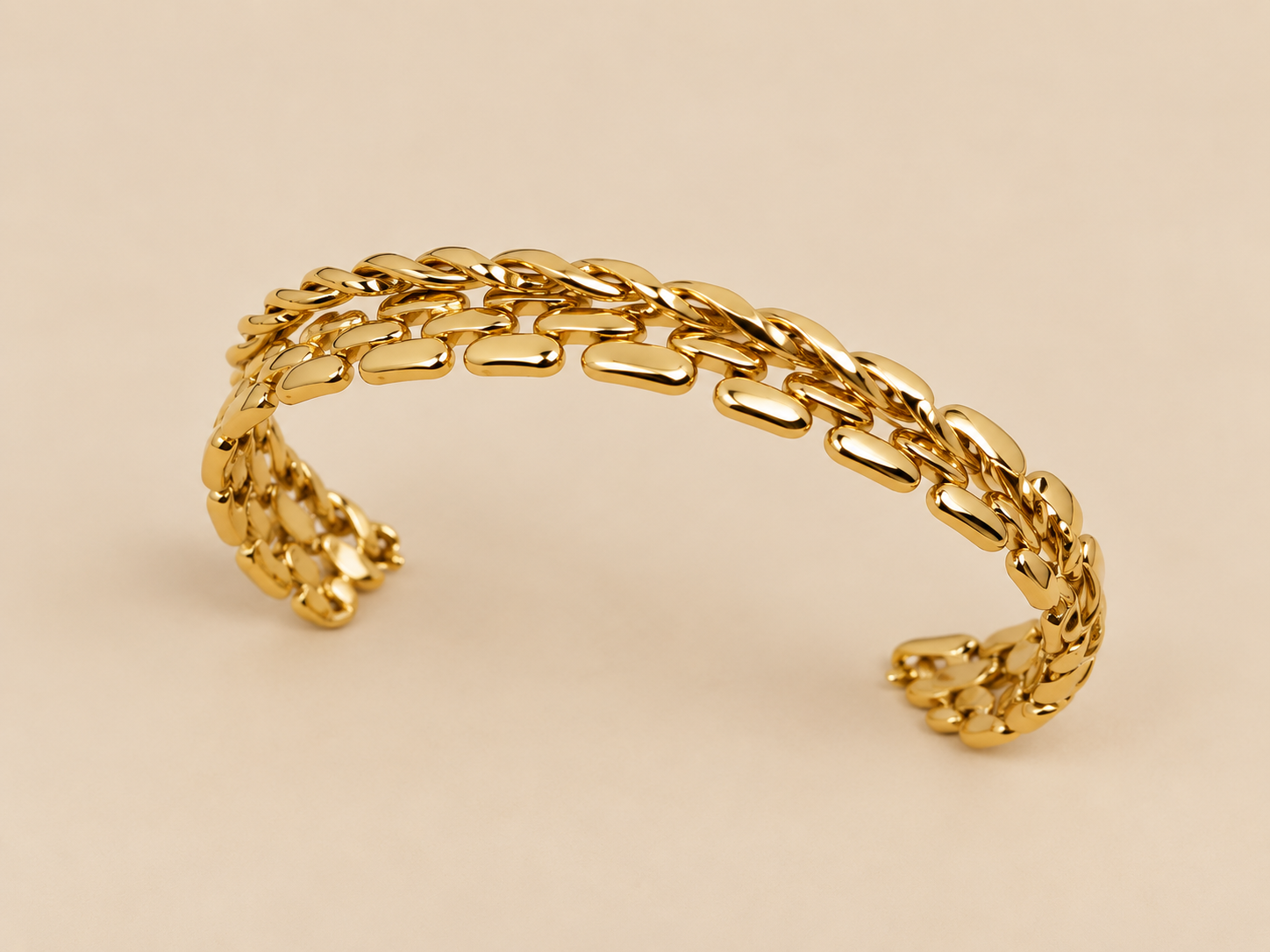 Twisted link Bracelet goud