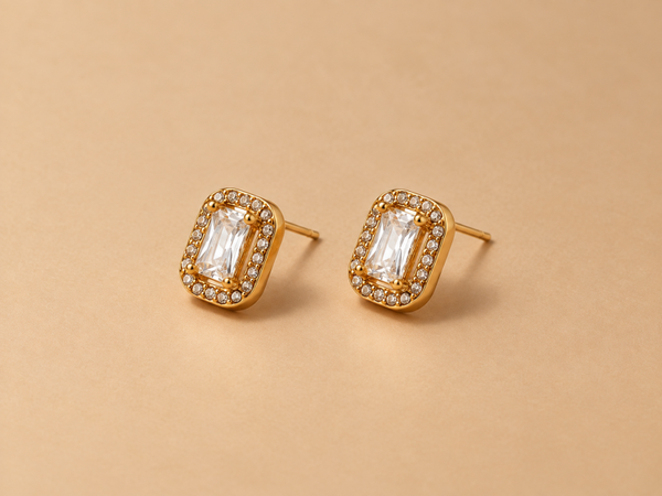 Sparkle oorstekers zilver-goud
