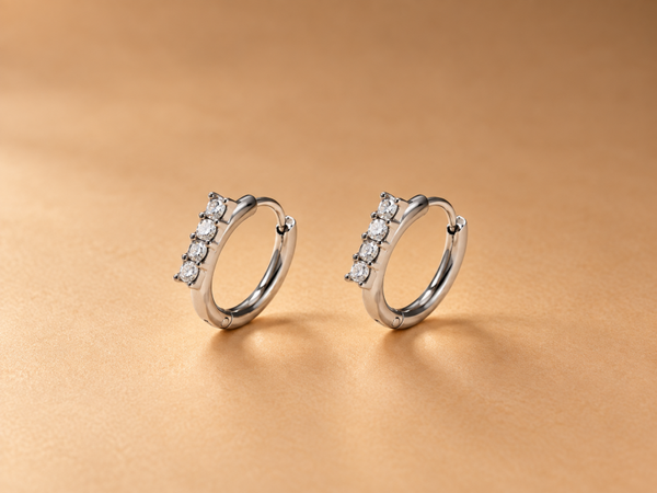 Celeste silver hoops