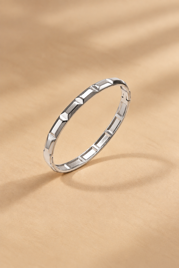 Silver Edge Bangle