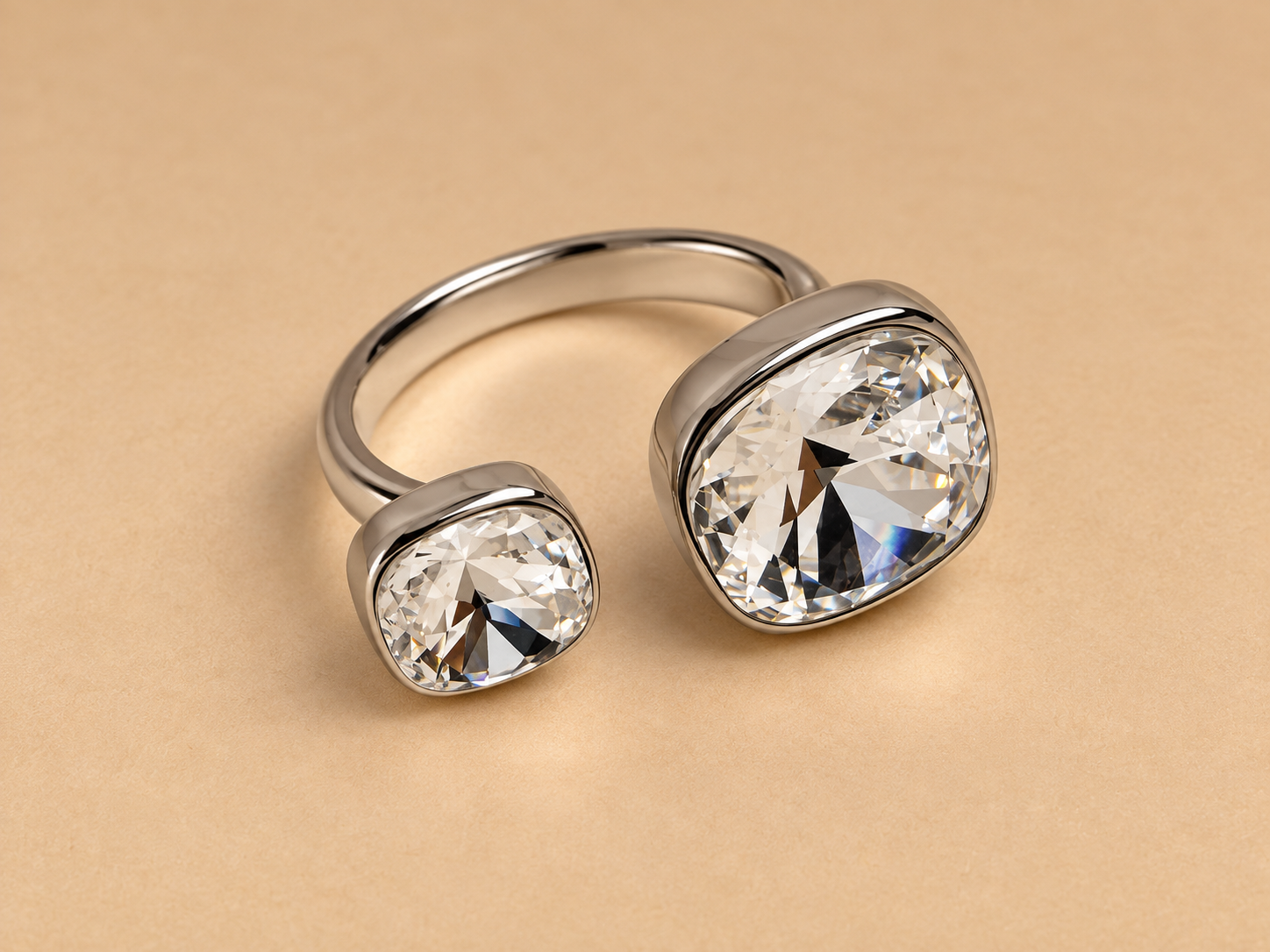 Bold Stone ring zilver