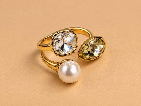 Bold Stone ring champagne