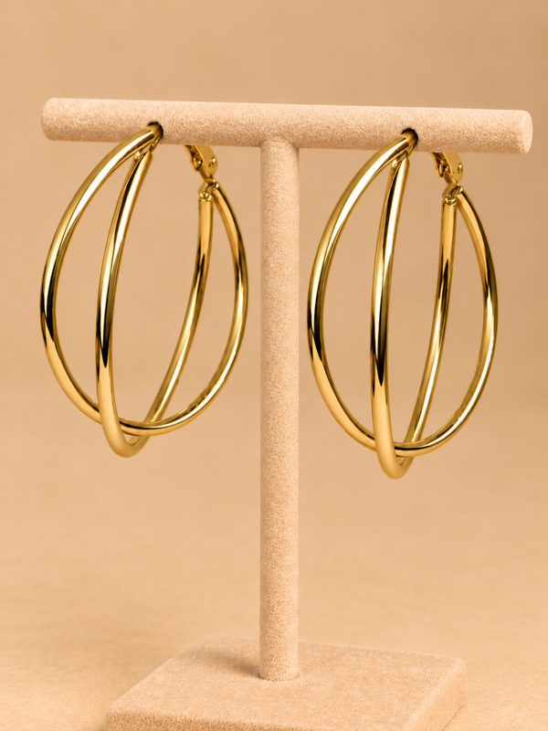 Double Trouble Hoops goud