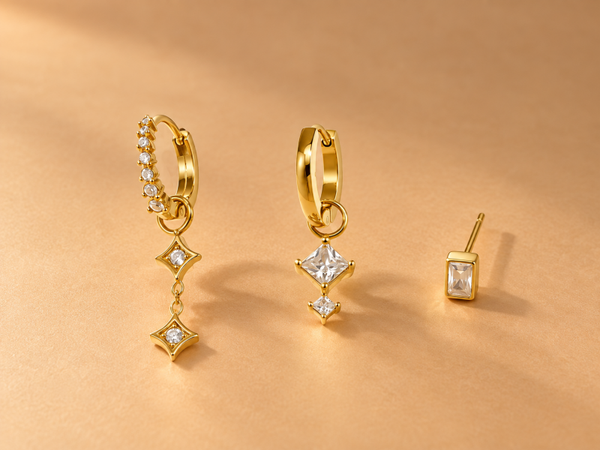 Glamour Charm set van 3 - goud-zilver