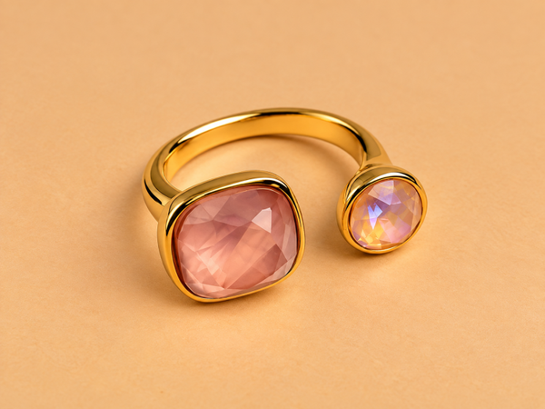 Bold Stone ring roze