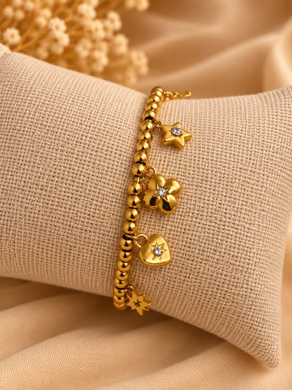 Golden Charms Armband