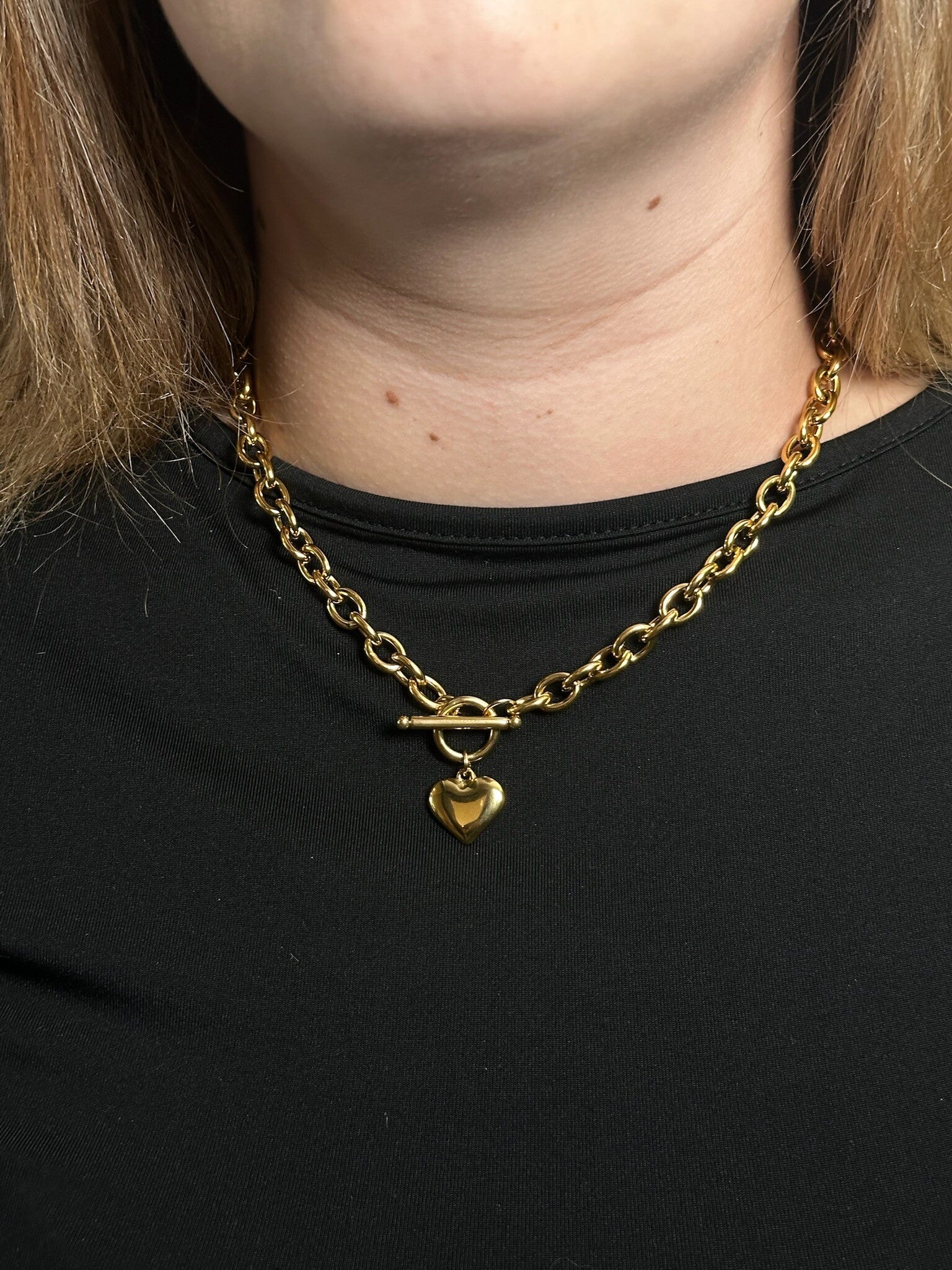 Schakel ketting met hart