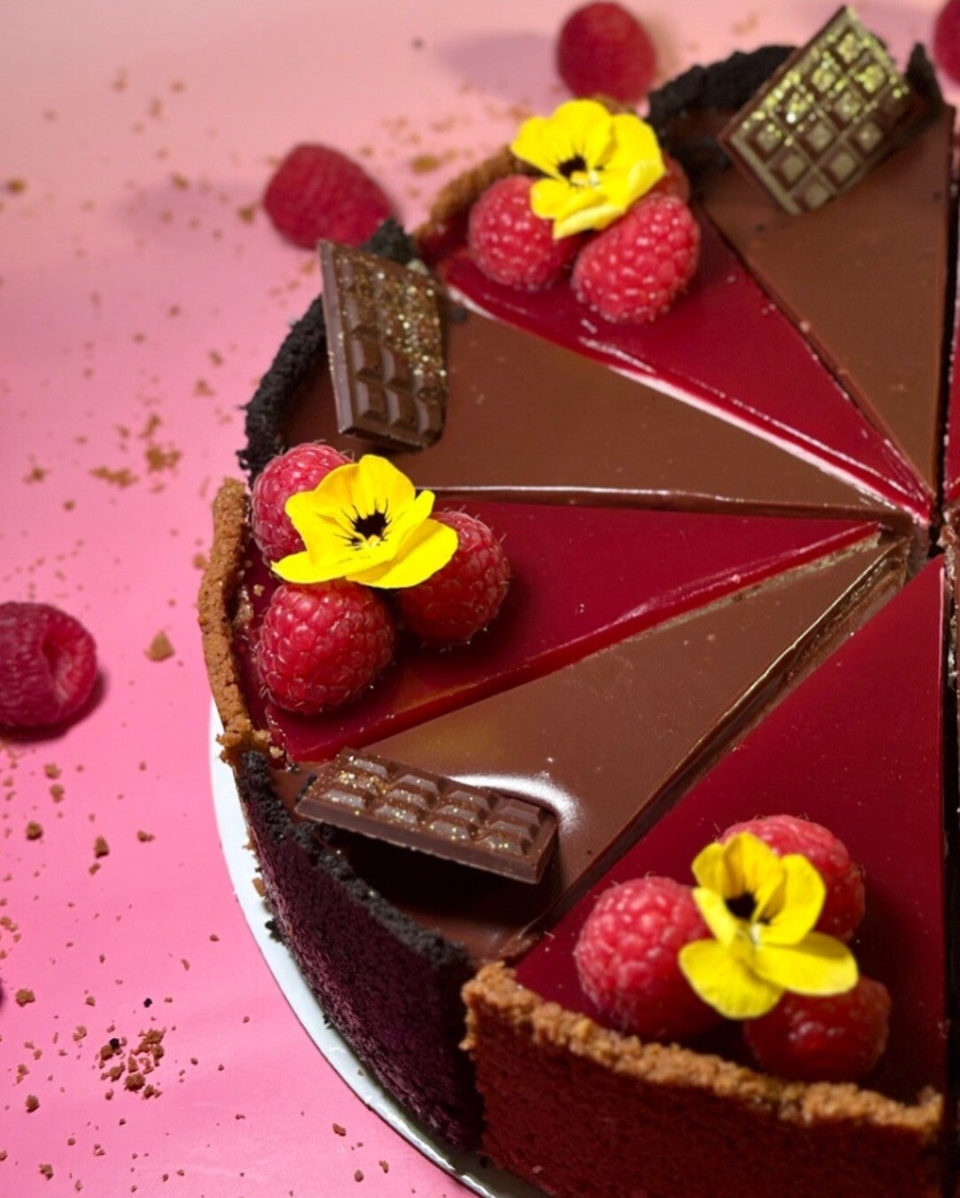 Chocolade-framboos cheesecake · 22 cm