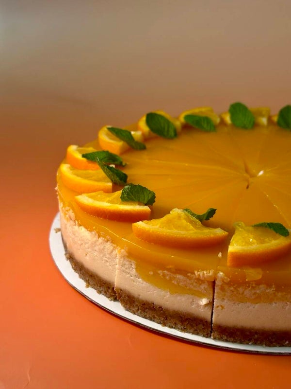 Oranje Cheesecake (op bestelling)