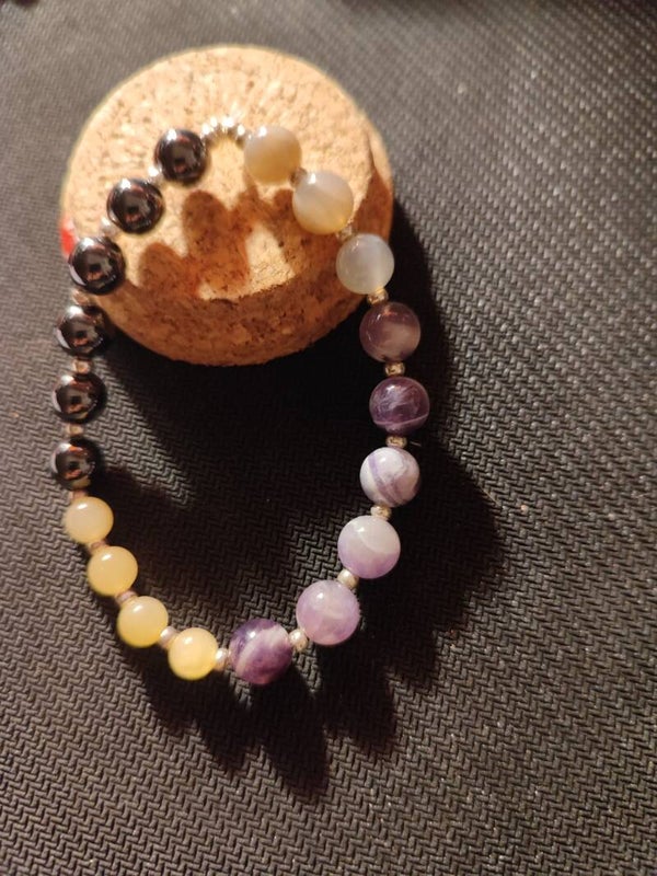 Pierre de Lune, Améthyste, Calcite, Hématite Magnetic