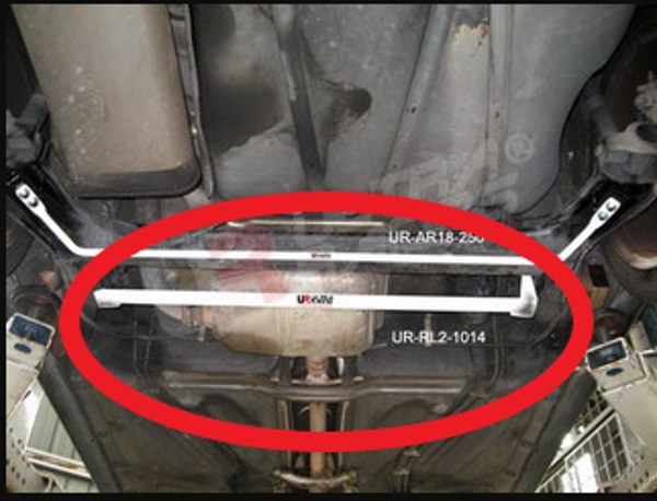 VW Golf 2/3 UltraRacing 2-Point Rear Lower Tiebar 1014