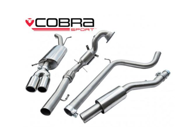 Cobra Sport VW Polo GTI Turbo Back Sports Exhaust System -  Sport Cat Resonated MKV 6R 1.4 TSI GTI