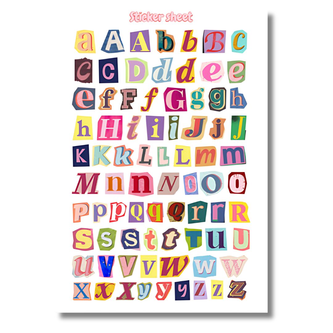 Sticker sheet - Letters