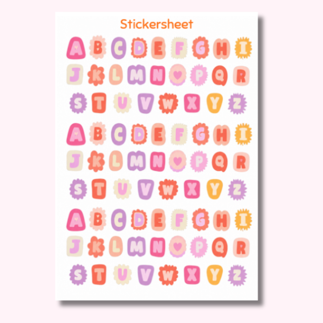 Sticker sheet - Letter Fun