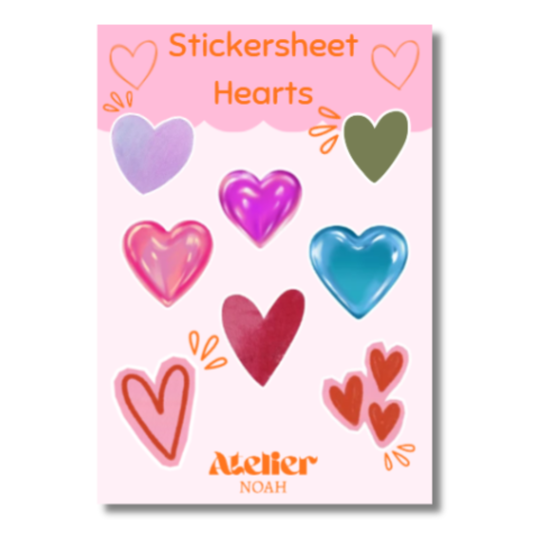 Sticker Sheet - Hearts