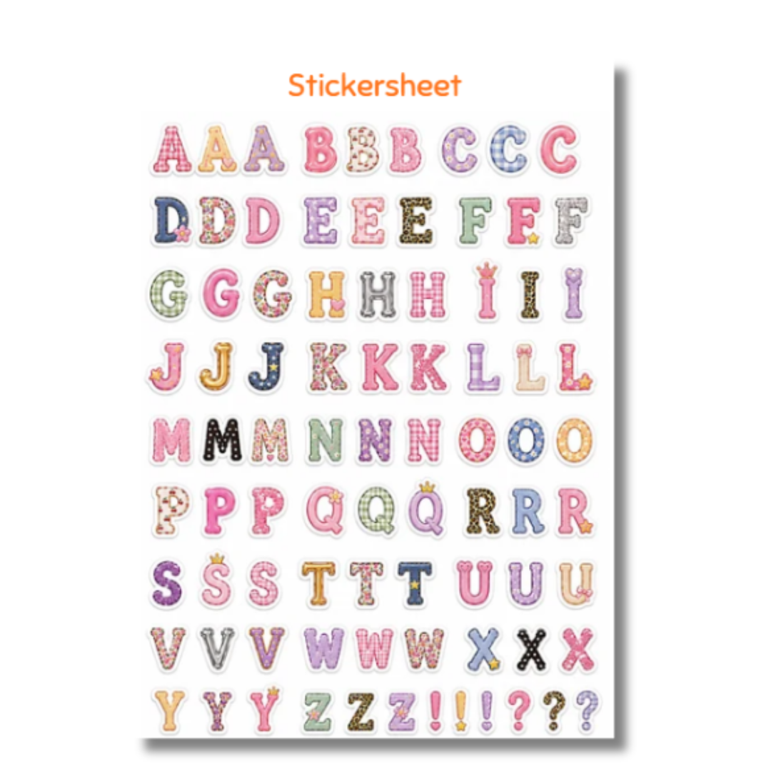 Sticker sheet - Letter Prints