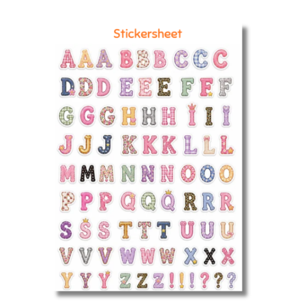 Sticker sheet - Letter Prints