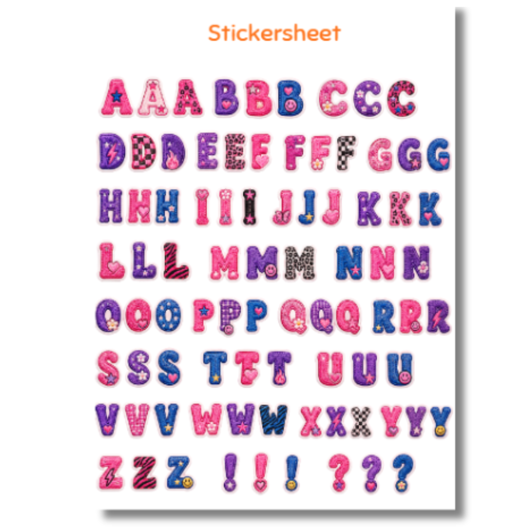 Sticker sheet - Letter Fun