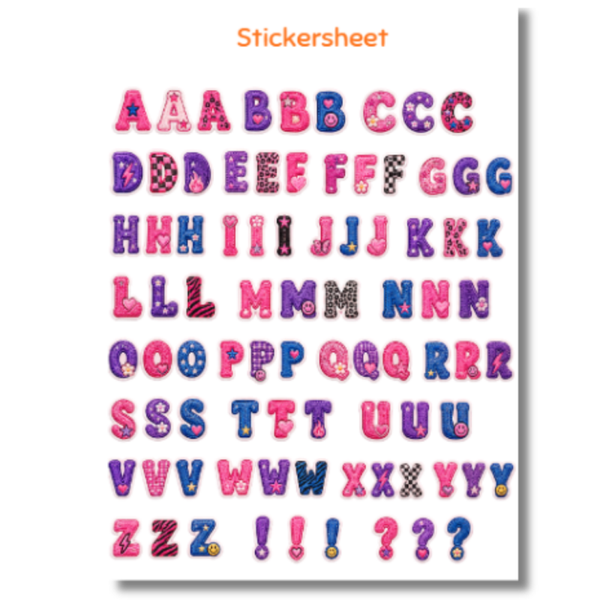 Sticker sheet - Letter Fun
