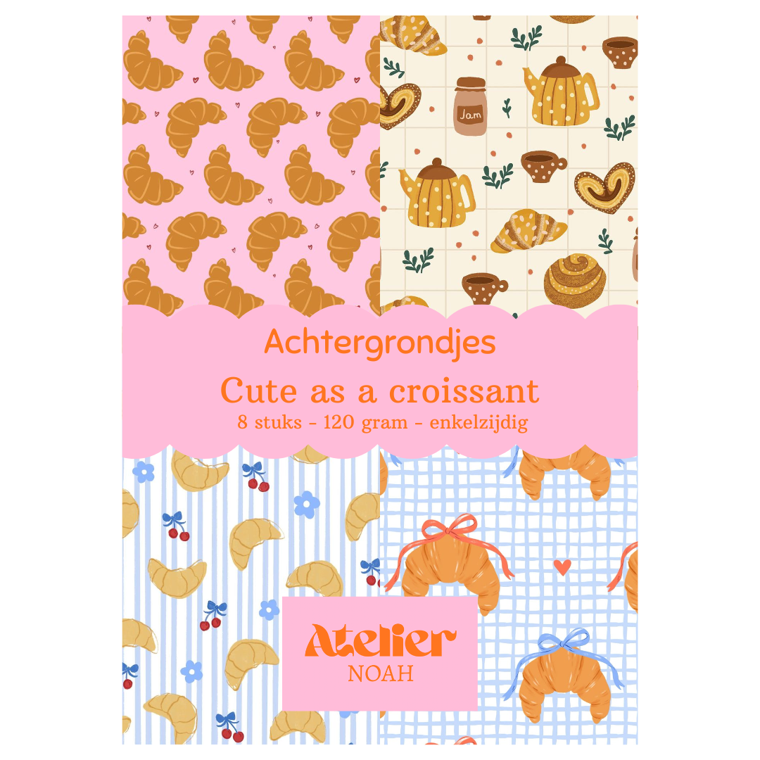 Achtergrondjes - Cute as a croissant