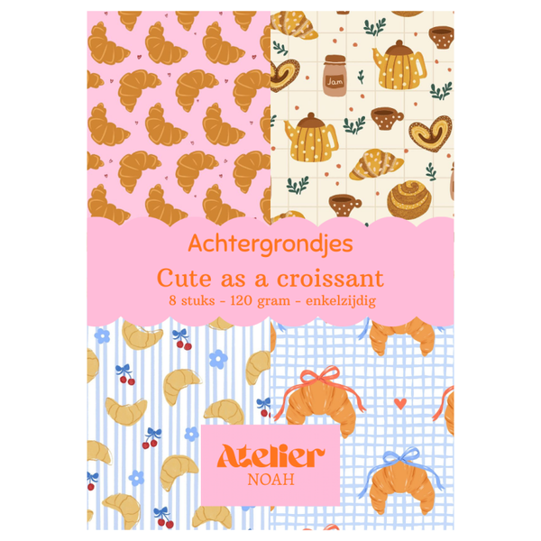 Achtergrondjes - Cute as a croissant
