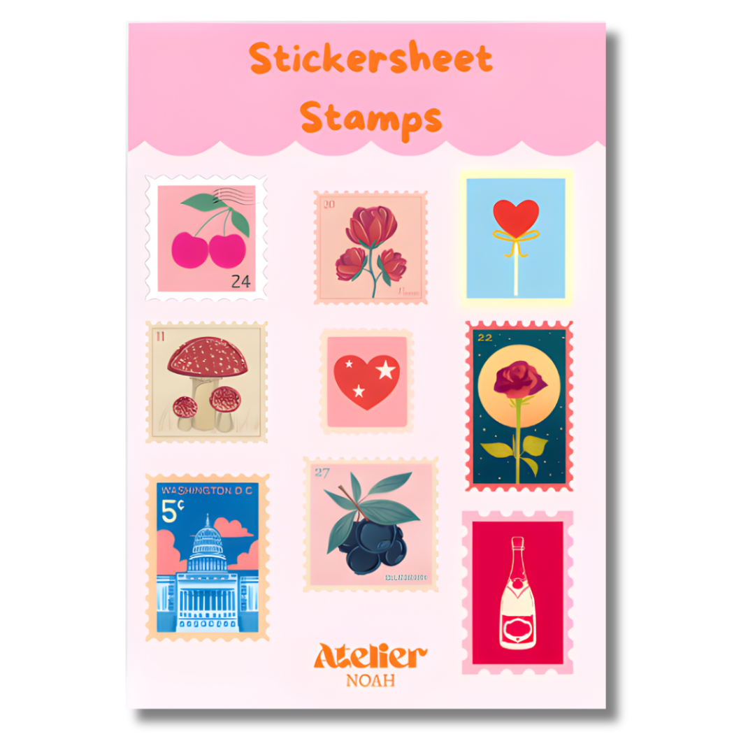 Sticker sheet - Stamps