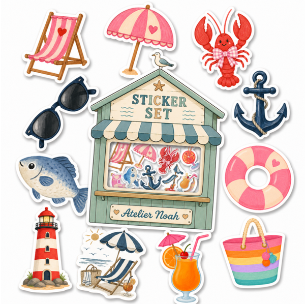 Sticker set - Seaside Club