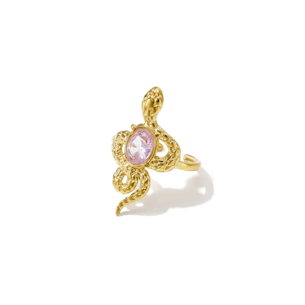 Ring - Snake roze